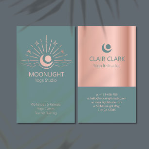 Boho Moon Stars Yoga Studio Visitenkarte