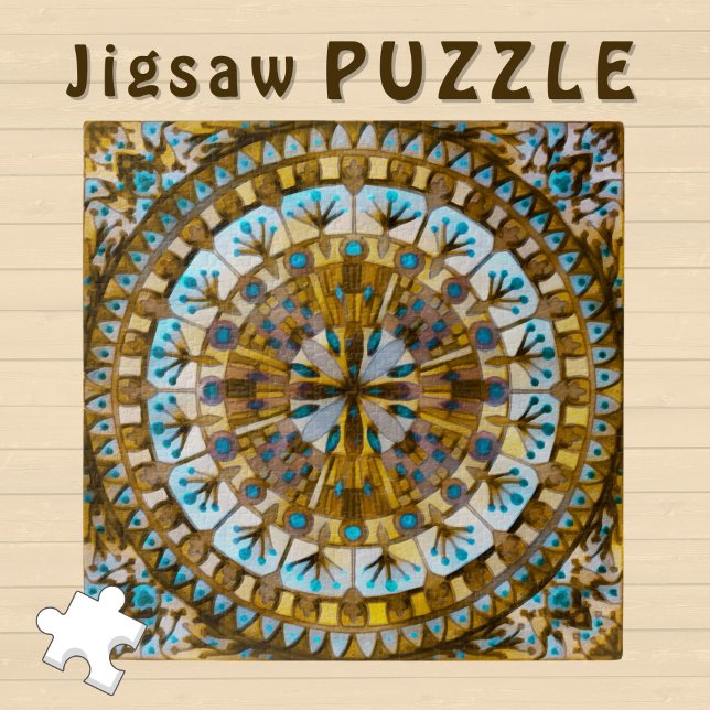 Boho Mosaic Tile Gelber Honey - Puzzle (Von Creator hochgeladen)