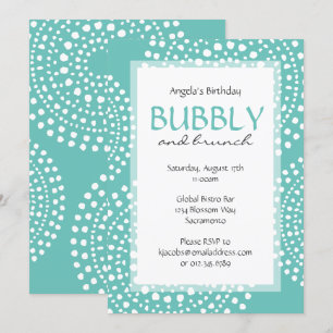 Boho Mosaic Tribal Birthday Aqua Einladung