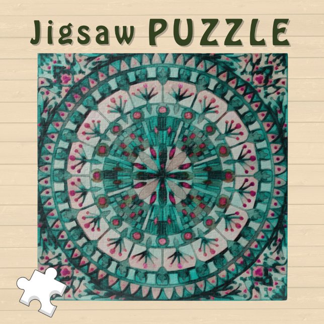 Boho Mosaik Aquamariner Ozean - Puzzle (Von Creator hochgeladen)
