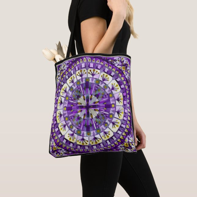 Boho-Mosaikfliese Violette Flamme -  (Von Nahem)