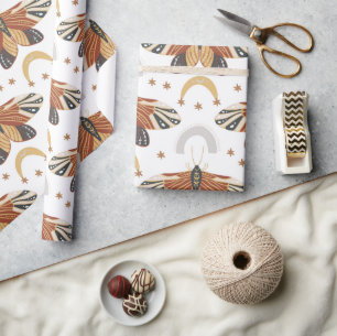 Boho Moth Geschenkpapier