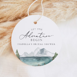 Boho Mountain Lake Adventure Brautparty Geschenkanhänger