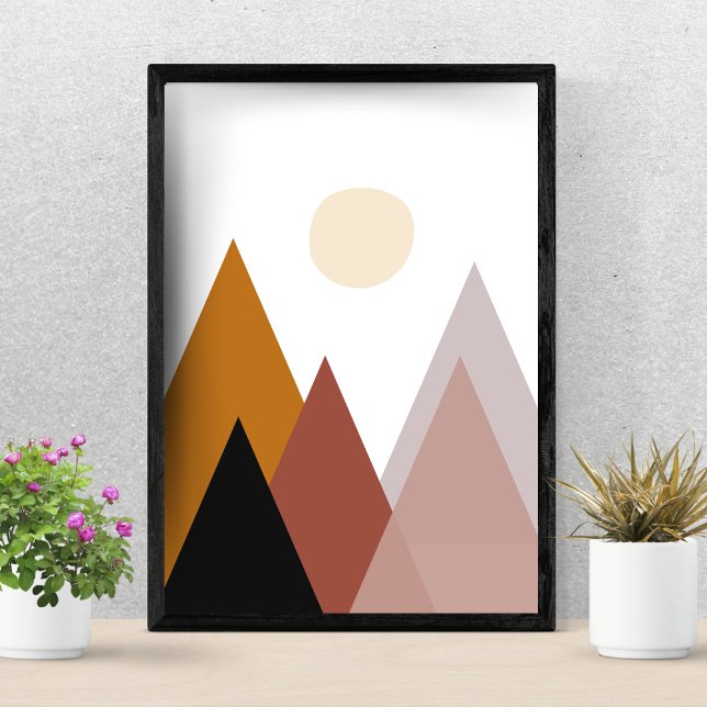 Boho Mountain Style Modernes Minimalistisches Post Poster (Von Creator hochgeladen)