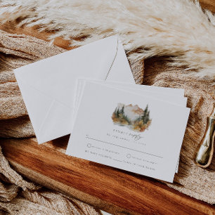 Boho Mountain Wedding RSVP Insert Card