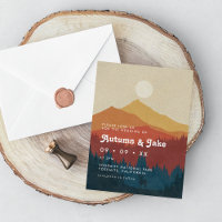 Boho Mountains and Forest 1970er Retro-Hochzeit