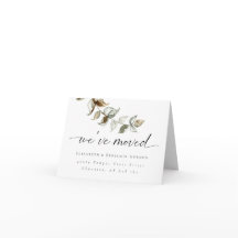 Boho Moving Announcement Minimal Script Elegant