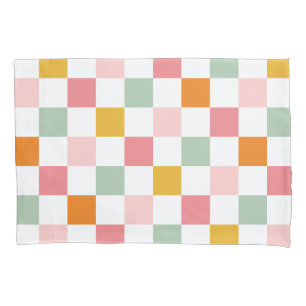 Boho Multicolor Checkerboard Kissenbezug
