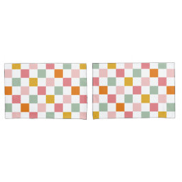 Boho Multicolor Checkerboard Kissenbezug