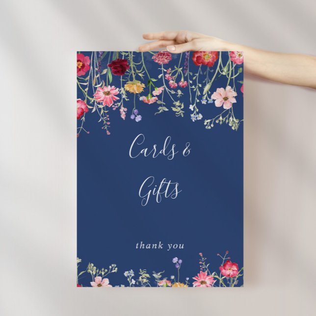 Boho Multicolor Wildblume Karten und Geschenke Zei Poster (Von Creator hochgeladen)