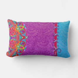 Boho Multicolored Mandala Reversible Lendenkissen