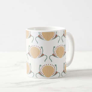 Boho Muschel Pattern Kaffeetasse