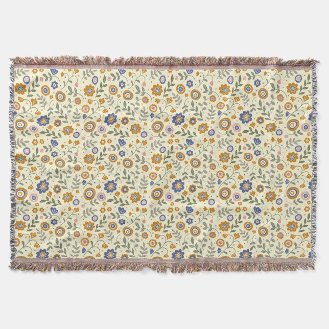 Boho muster 01.w Lyellow BG Decke (Vorderseite)