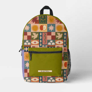 Boho-Muster-Himmels-Schule Bedruckter Rucksack