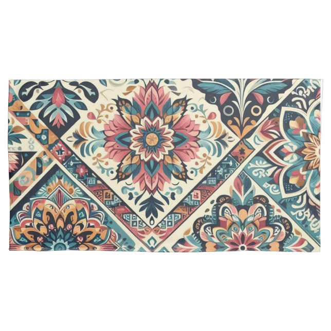 BOHO Muster King Size Kissenbezug (Vorderseite)