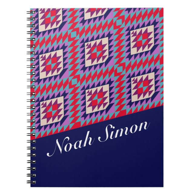 Boho-muster nahtlos bunt notizblock (Vorderseite)