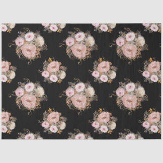 BOHO Mute Floral Watercolor Rose Gold Decoupage T Seidenpapier