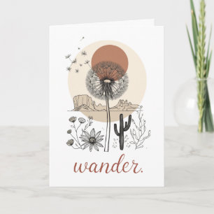 Boho-Mutter-Shirt Mama Wander Wüsten-Wildblumen-Ge Karte
