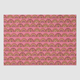 Boho Mystic Eye Rainbow Rose Hintergrund Seidenpapier