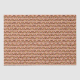 Boho Mystic Eye Rainbow Tan Background Seidenpapier