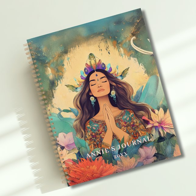 Boho Mystic Spiritual Woman Illustration  Planer (Boho Mystic Spiritual Woman Illustration Planner with your Name or Text)