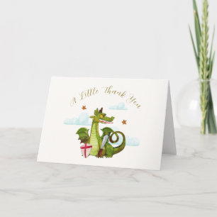 Boho-Mythische Kleine-Drache-Wolken-Stern-Baby-Par Dankeskarte