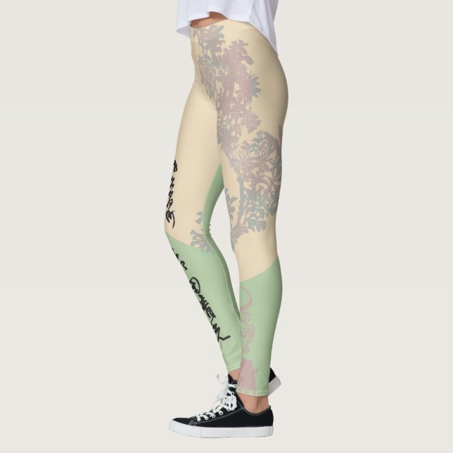 Boho nature bonsai, asianischer boho zen-Stil Leggings (Links)