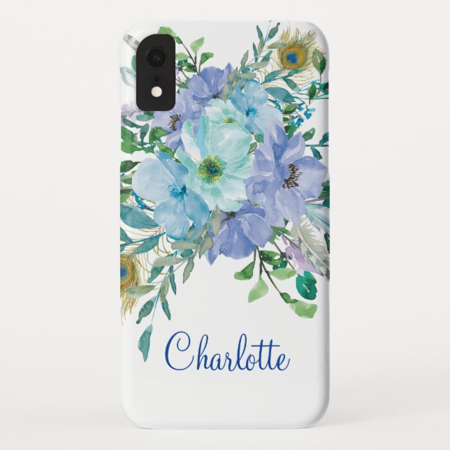 Boho natürlich elegantes Blumen Case-Mate iPhone Hülle (Rückseite)