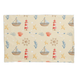 Boho Nautical Boat Lighthouse Muster Kissenbezug