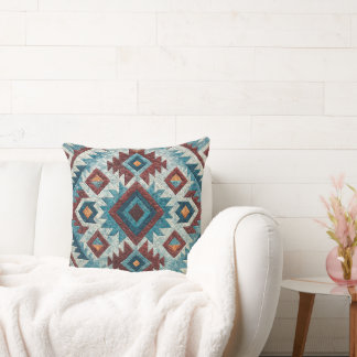 Boho Navajo Tribal Throw Pillow Kissen