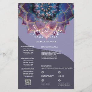 Boho Nebula Blüte   Mandala-Design Flyer