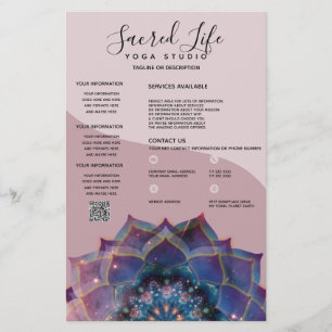 Boho Nebula Blüte Mandala-Design Flyer