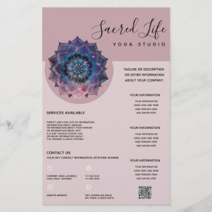 Boho Nebula Blüte   Mandala-Design Flyer
