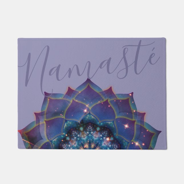 Boho Nebula Blüte | Mandala-Design Fußmatte (Vorderseite)