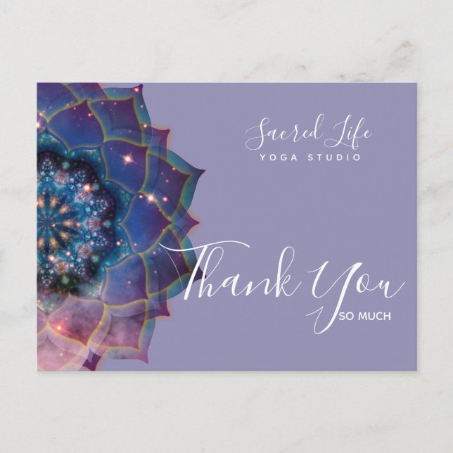 Boho Nebula Blüte | Mandala-Design Postkarte (Vorderseite)