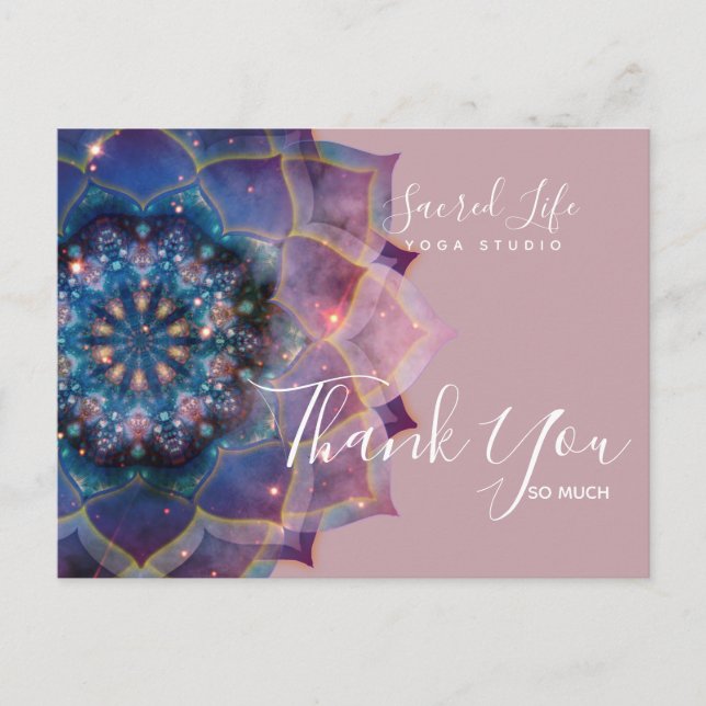 Boho Nebula Blüte | Mandala-Design Postkarte (Vorderseite)