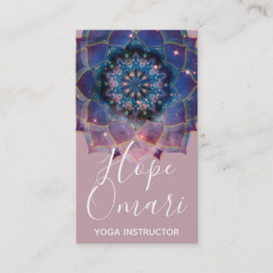 Boho Nebula Blüte Mandala-Design Visitenkarte
