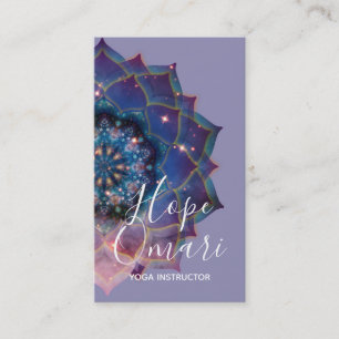 Boho Nebula Blüte Mandala-Design Visitenkarte