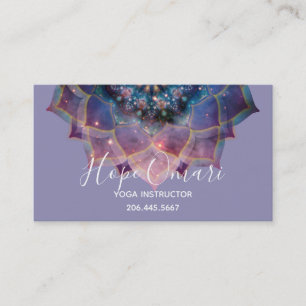Boho Nebula Blüte   Mandala-Design Visitenkarte