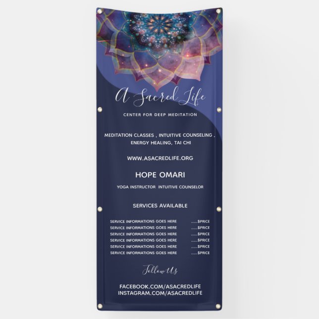 Boho Nebula Mandala, Mystik Banner (Vertikal)