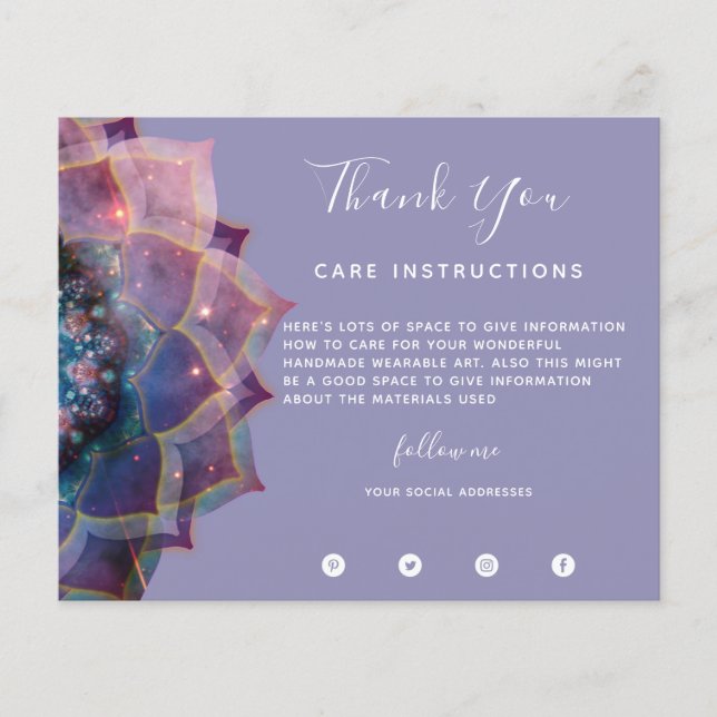 Boho Nebula Mandala, Mystik Flyer (Vorne)