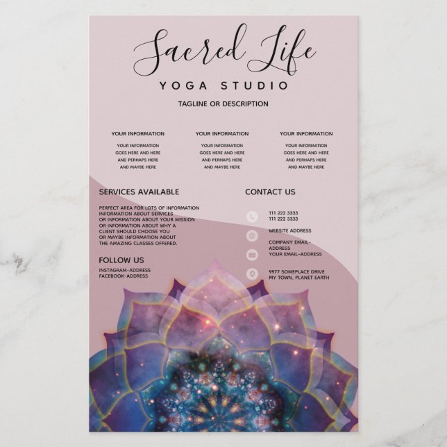 Boho Nebula Mandala, Mystik Flyer (Vorne)