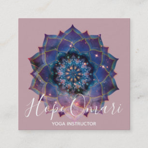 Boho Nebula Mandala, Mystik Quadratische Visitenkarte
