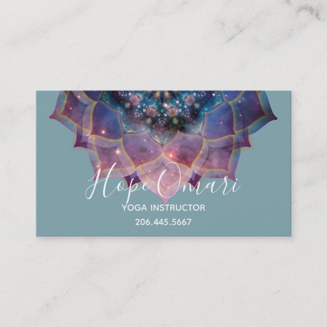 Boho Nebula Mandala, Mystik Visitenkarte (Vorderseite)
