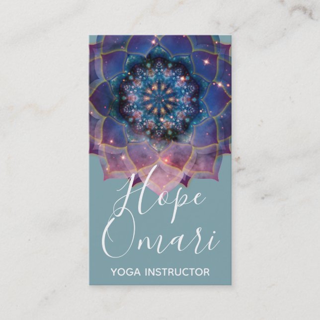 Boho Nebula Mandala, Mystik Visitenkarte (Vorderseite)