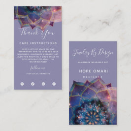 Boho Nebula Mandala, Mystik Visitenkarte