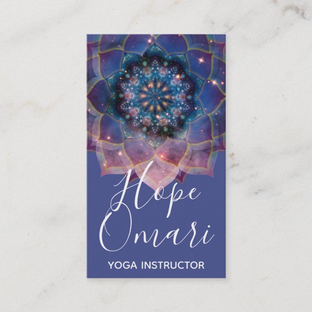 Boho Nebula Mandala, Mystik Visitenkarte (Vorderseite)