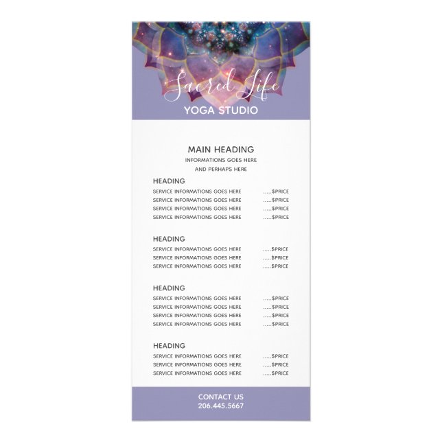 Boho Nebula Mandala, Mystik Werbekarte (Vorne)