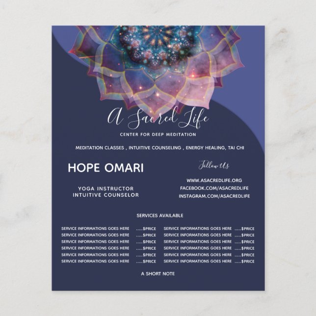 Boho‑Nebula‑Mandala, mystisch Flyer (Vorne)