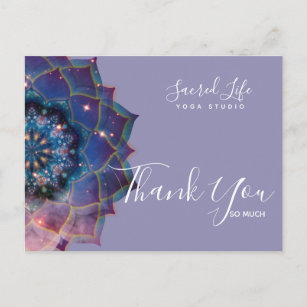 Boho Nebula Mandala Postkarte